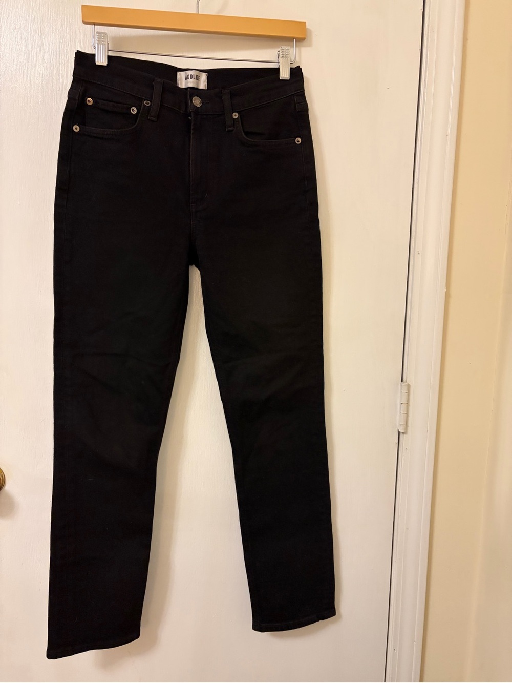 Agolde Black Straight-Leg Women’s Jeans